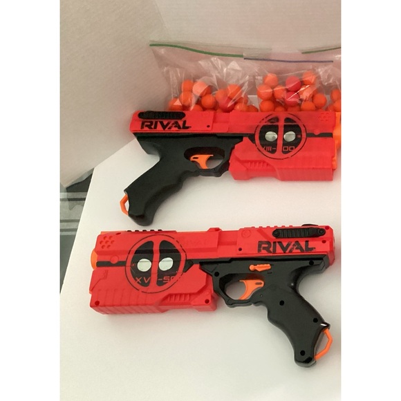 Rival Deadpool Toy Blasters with Orange, red, and Black Design - Picture 2 of 6